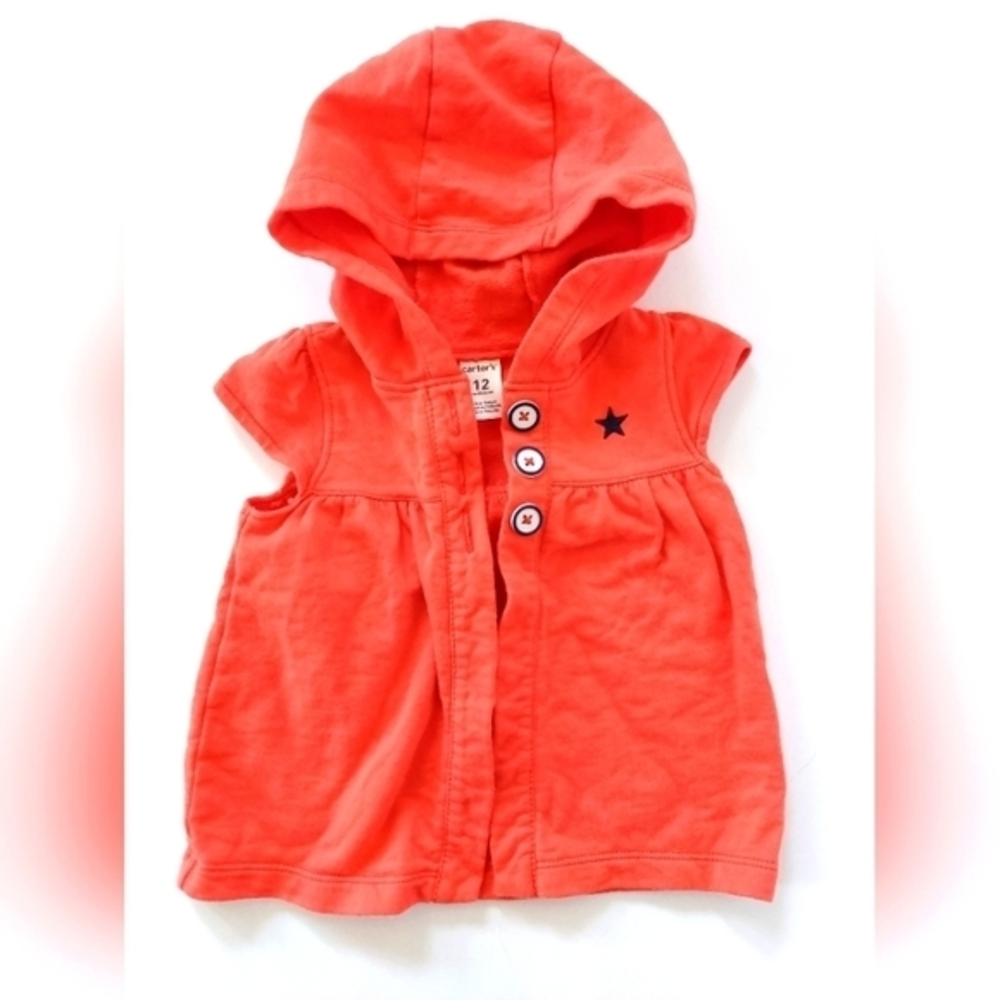 Orange Hooded Cape Jacket 12 month Girl's Outerwear‎ with star